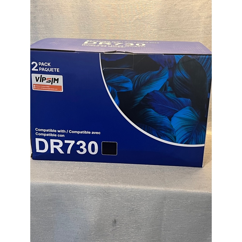 VIPSJM DR730 Compatible Drum Unit 2 Pack for Brother Laser Printers Black